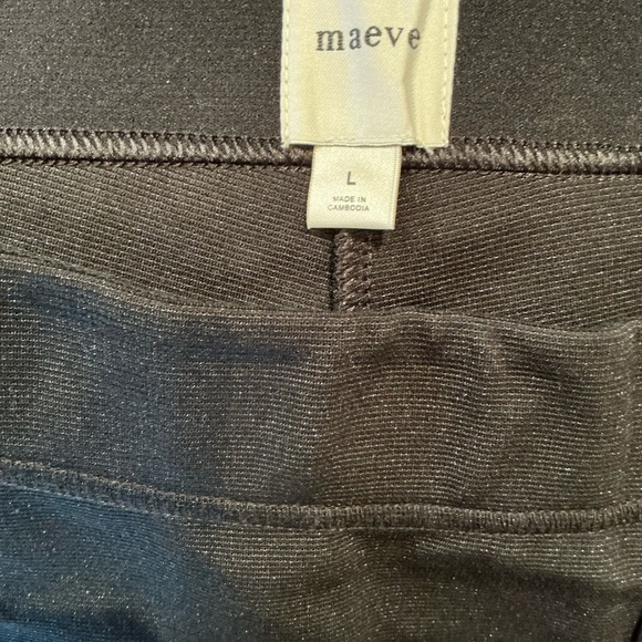 Maeve Black Boot Cut Flare Pull-on Pants Sz Lg - Picture 4 of 5